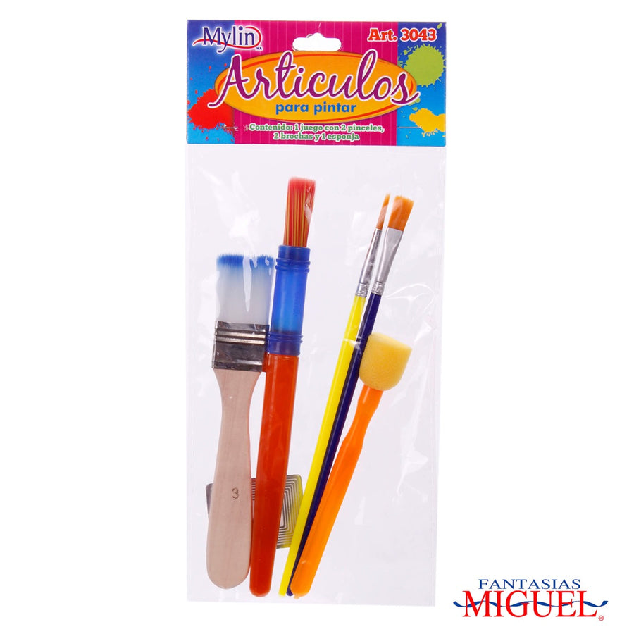 Art.3043 Pinceles Surtidos 5pz