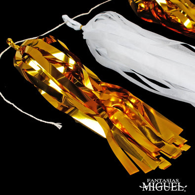 Fantasías Miguel Art.3154 Guía Con 10 Borlas Mix Metálico 3m 1pz (10 borlas)