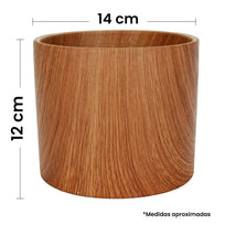 Art.3443 Base Cerámica Acabado Madera 12x14x14cm 1pz