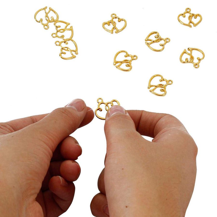 Art.3445 Dije Contorno Corazón 19mm 10pz
