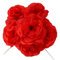 Art.3476 Ramo Rosa Satinado X6 33cm 1pz