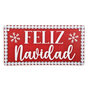 Art.362 Tablita Feliz Navidad 12.5x25cm 1pz