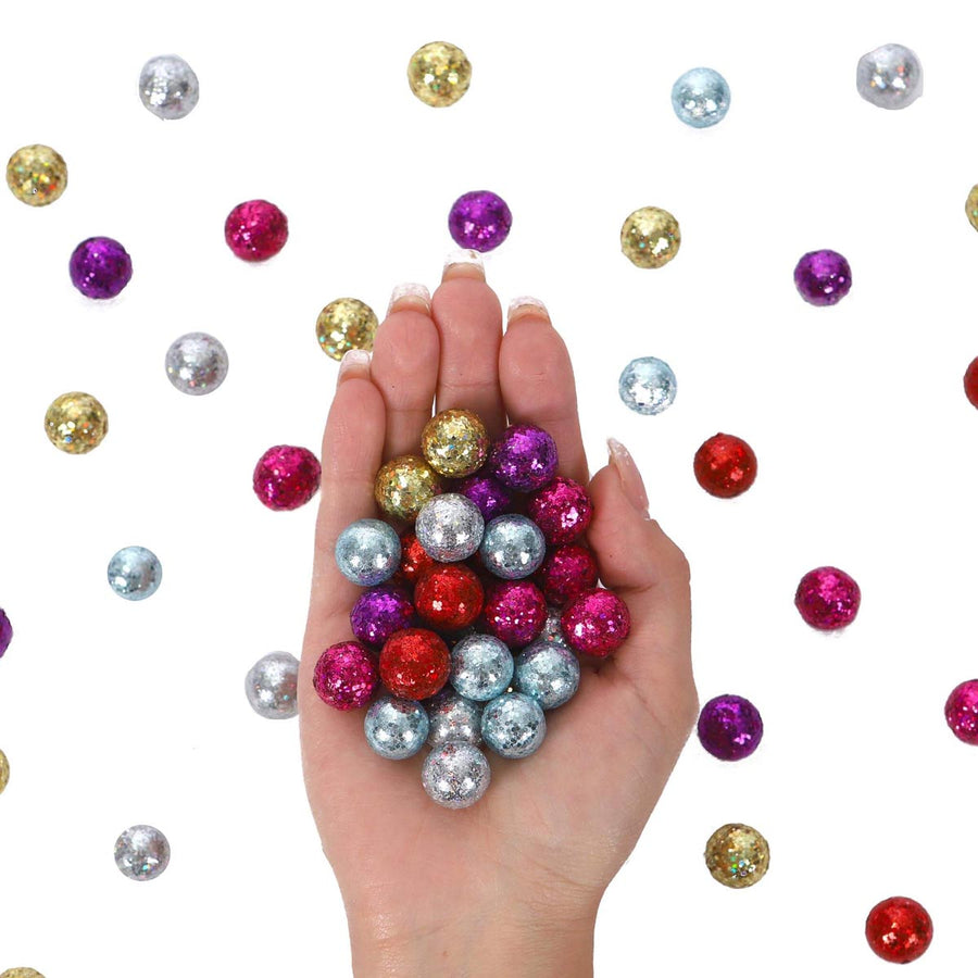 Art.3728 Bolitas De Unicel Diamantadas 15mm 100pz