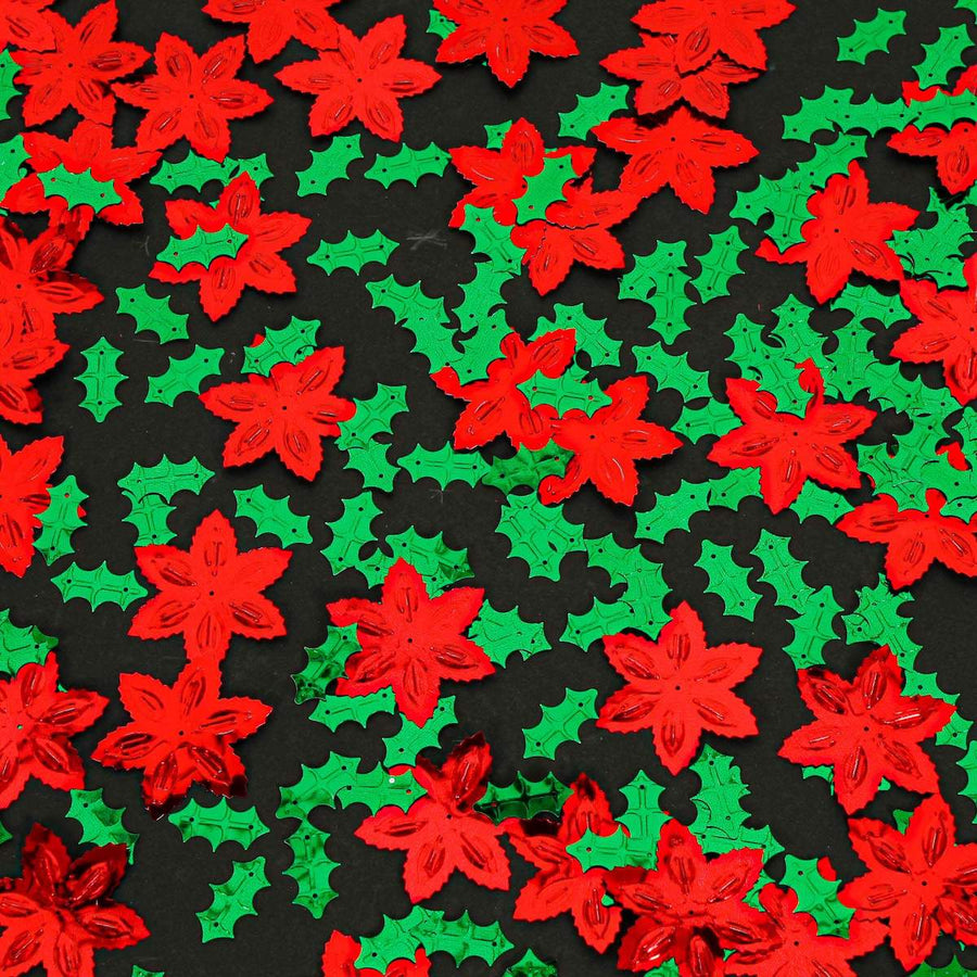 Art.3768 Lentejuela Nochebuena 4.2cm 50g