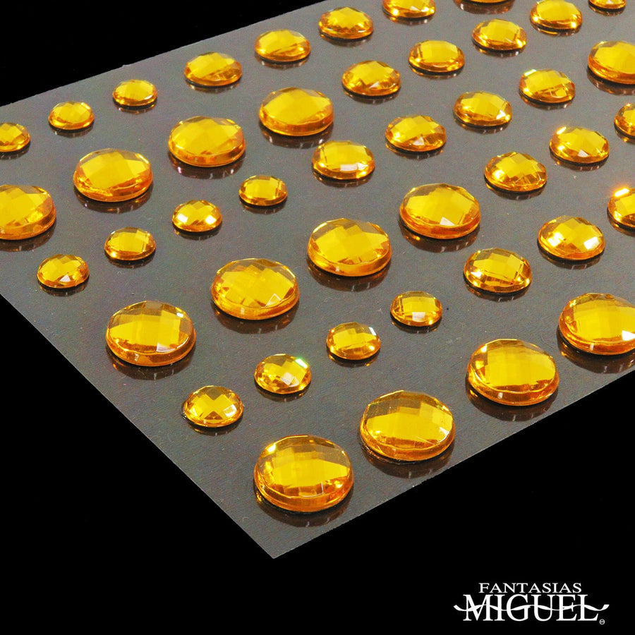 Art.3822 Piedra Acrílica Con Adhesivo varios tamaños 1 planilla (aprox 72pz)