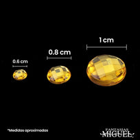 Art.3822 Piedra Acrílica Con Adhesivo varios tamaños 1 planilla (aprox 72pz)