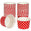 Fantasías Miguel Art.3965 Vaso Impreso Con Puntos   (Aprox 118ml) 5x7cm 24pz Rojo
