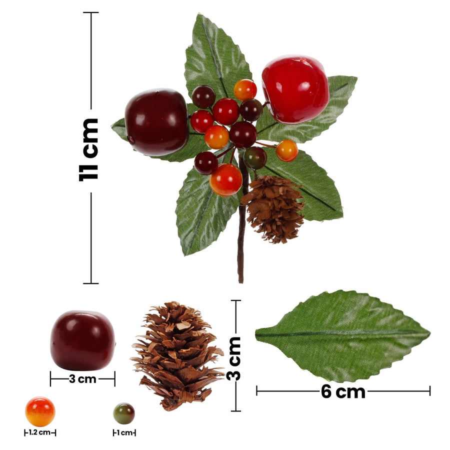 Art.408 Pick Navidad De Frutas 11cm 1pz