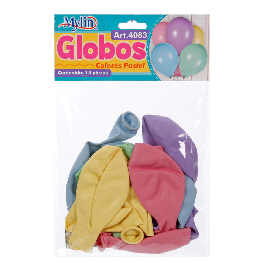 Art.4083 Globos Colores Pastel 30cm 15pz