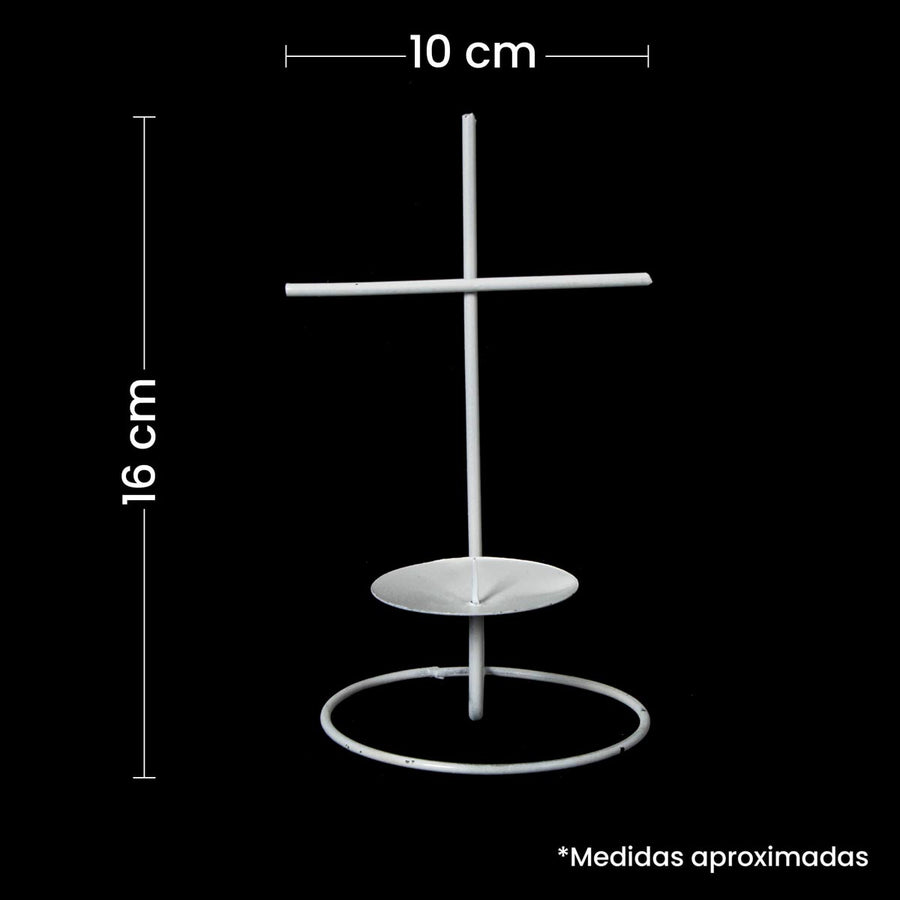 Art.4113 Herrería Cruz Para Vela 16x10x8.5cm 1pz