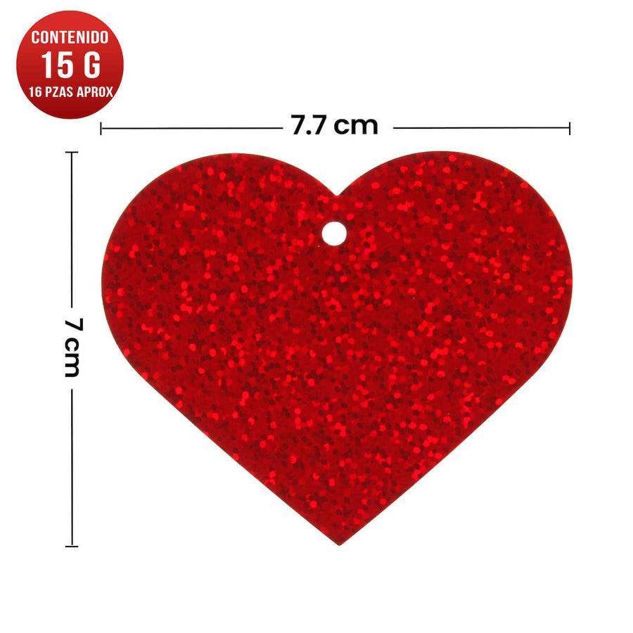 Art.4195 Lentejuela Corazón Láser 80mm 15g
