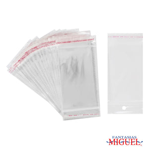 Art.4267 Bolsa Celofán con Sello Adhesivo 15.5x9+5cm 100pz