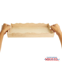 Art.4419 Charola Con Ondas Rectangular 5x40x28cm 1pz