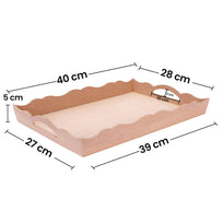 Art.4419 Charola Con Ondas Rectangular 5x40x28cm 1pz