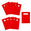 Fantasías Miguel Art.4449 Bolsa Ecológica 18x13cm 10pz Rojo