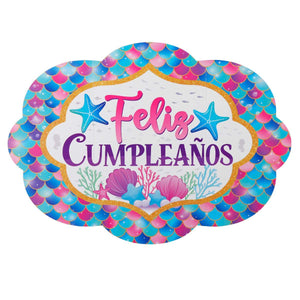 Art.4496 Letrero Feliz Cumpleaños Sirena
