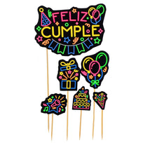 Art.4514 Adorno Pick Cumple Neón