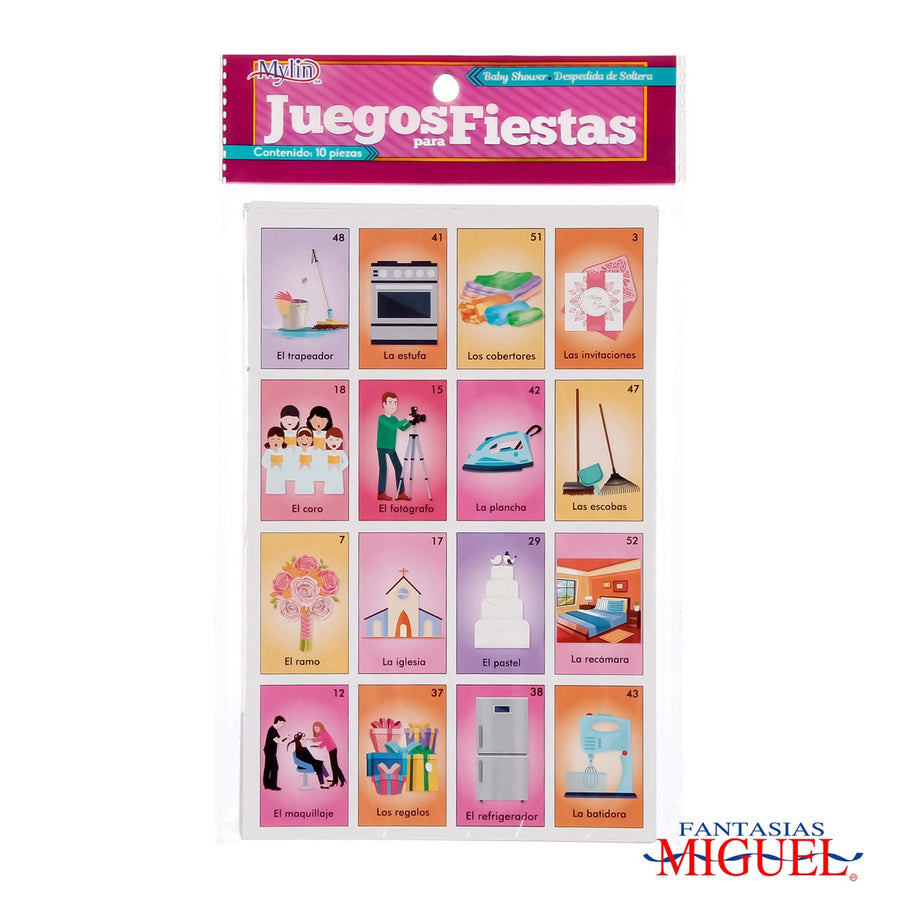 Art.4539 Tablas Despedida De Soltera Para Lotería 19.3x12.5cm 10pz