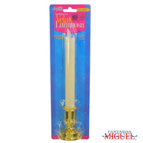 Art.4598 Vela Flama Movible Led Con Candelabro 23.5x5.4cm 1pz