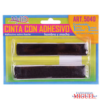 Art.5040 Cinta Velcro Con Adhesivo 2/Cara 2cm 1m
