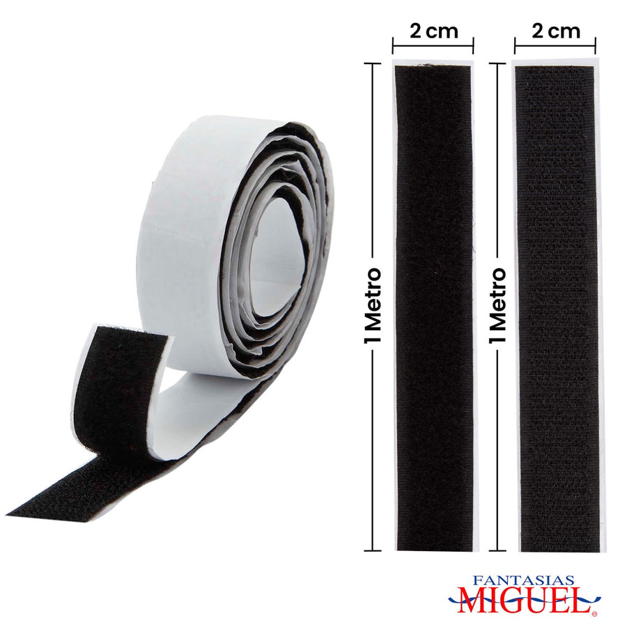 Art.5040 Cinta Velcro Con Adhesivo 2/Cara 2cm 1m