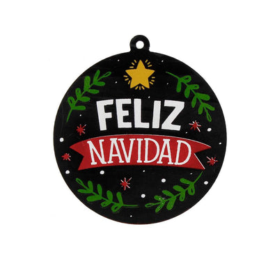 Fantasías Miguel Art.5077 Esfera Navidad Negro 13x12cm 1pz