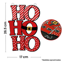 Art.5201 Letrero HoHoHo De Color 26.5x17.5cm 1pz