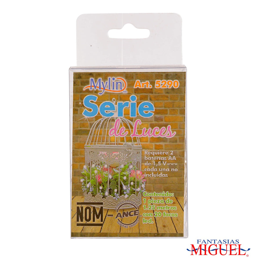 Art.5290 Serie Leds 20 Focos De Batería 1.25m 1pz