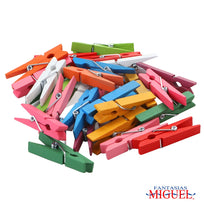 Art.5415 Pinzas De Madera Colores Surtidos 4.5cm 30pz