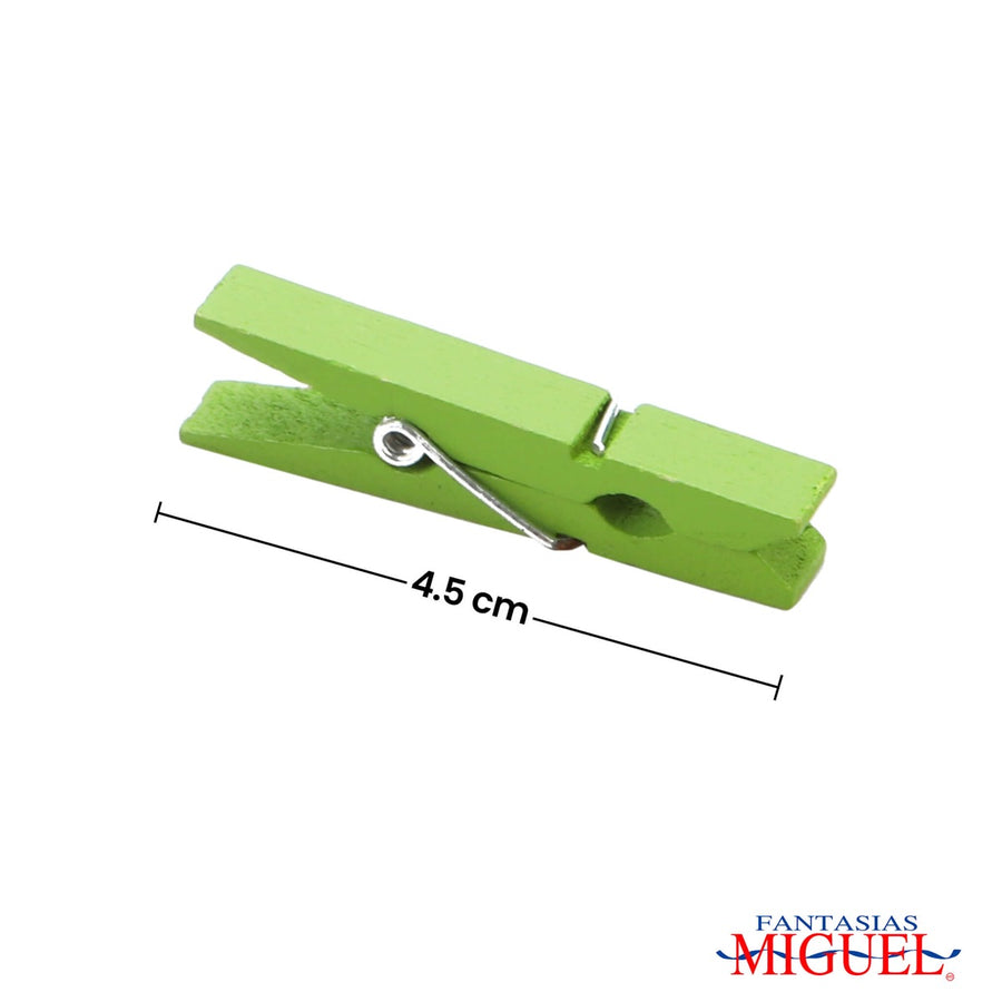 Art.5415 Pinzas De Madera Colores Surtidos 4.5cm 30pz