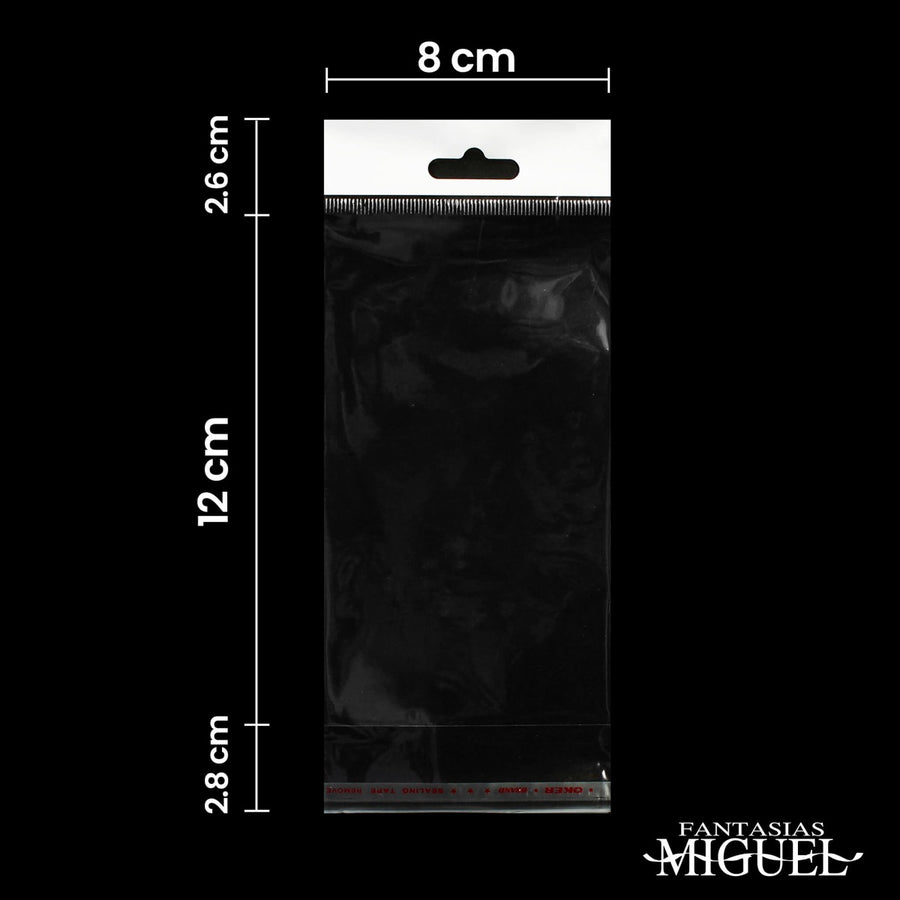 Art.5619 Bolsa Celofán con Sello Adhesivo 14x8cm 100pz