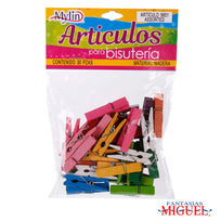 Art.5651 Pinza De Madera Colores Surtidos 3.5cm 30pz