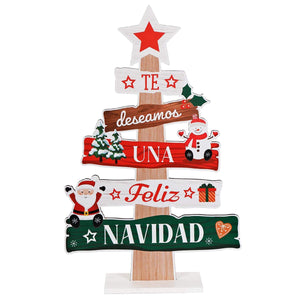 Art.576 Pino Navidad Personajes 50x31x8cm 1pz