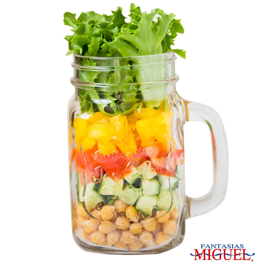 Art.6066 Frasco Con Agarradera Tapa Con Hoyo 440ml 13x10.5x8.5cm 1pz