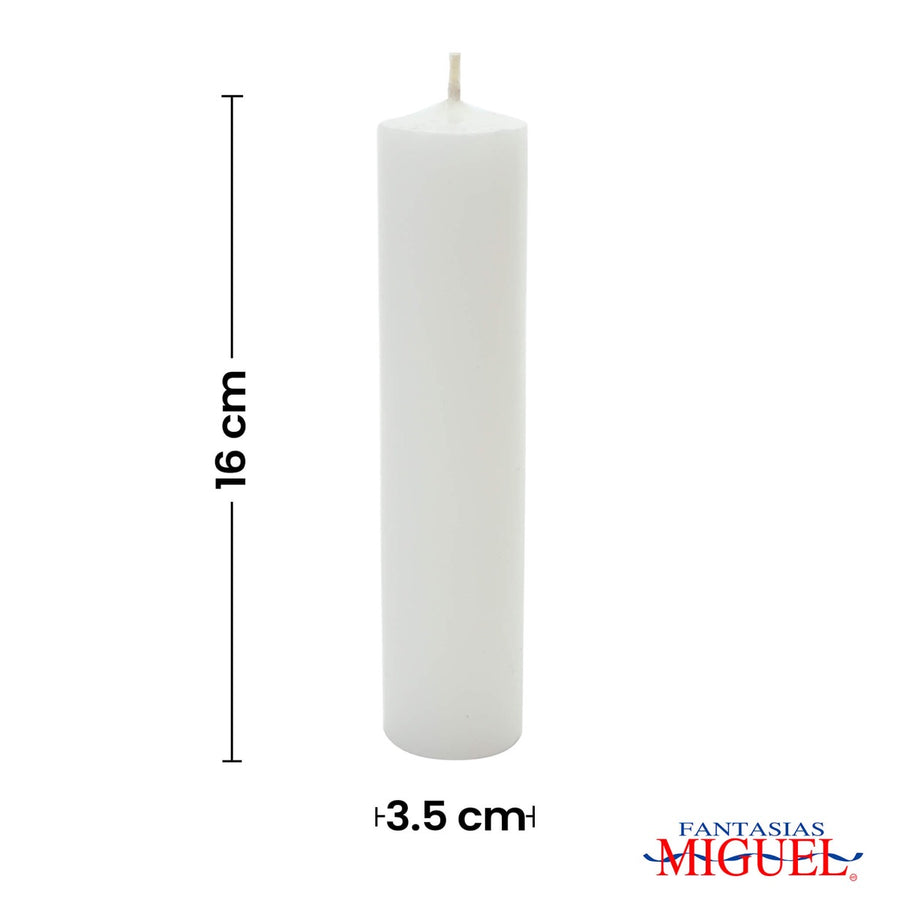 Art.6074 Vela Lisa Con Cabeza 16x3.5cm 1pz