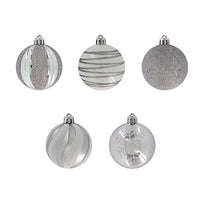 Art.6148 Esferas Surtidas Blanco/Plata