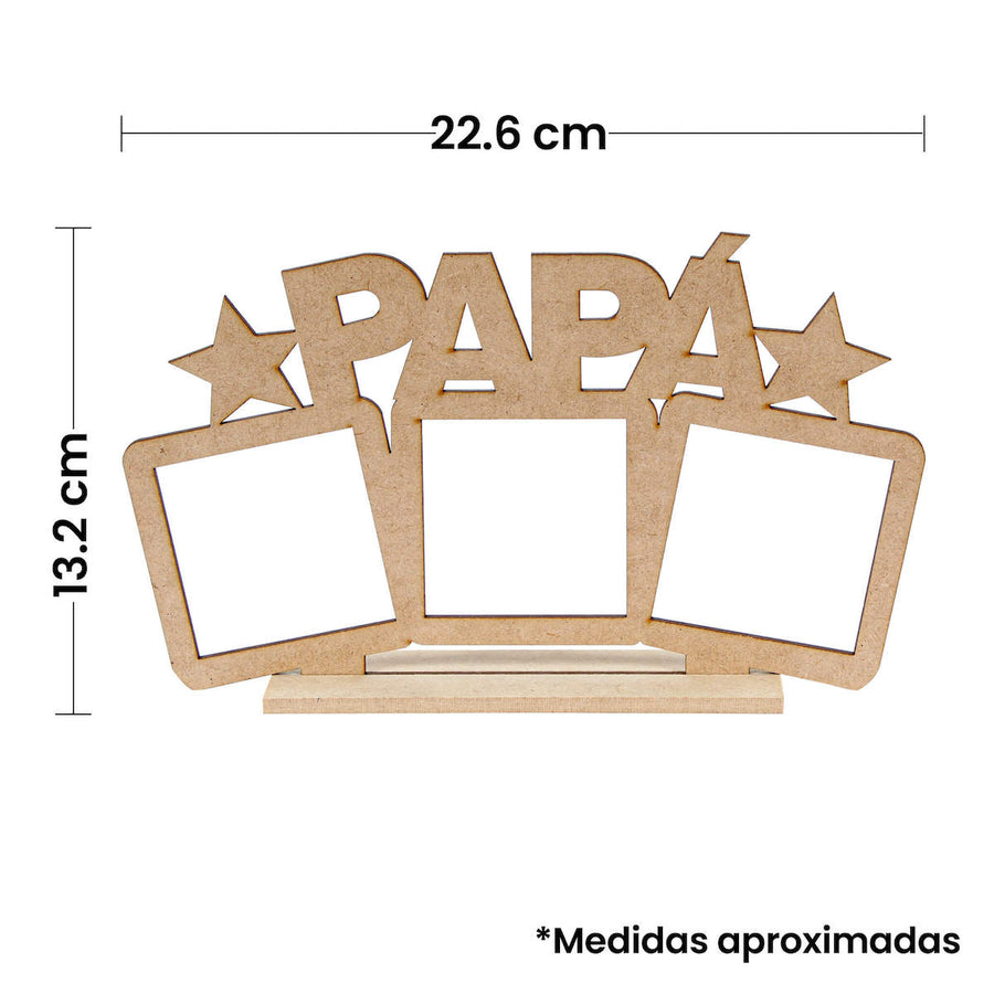 Art.6149 Marco Papá 3 Fotos 13.2x22.6x4.5cm 1pz