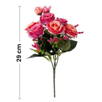 Art.6353 Planta Con Rosas  Fina x6 Flores 29cm 1pz