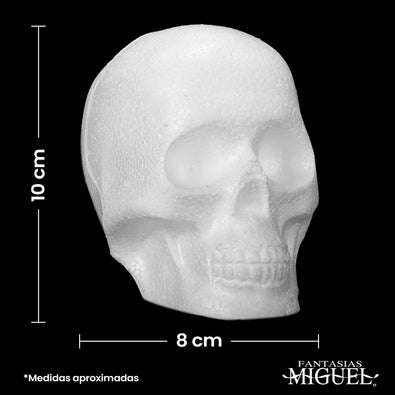 Fantasías Miguel Art.6362 Cráneo de Unicel Chico 8x9x12cm 1pz