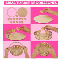 Art.6406 Base De Corazones Grande 5x22cm 1pz