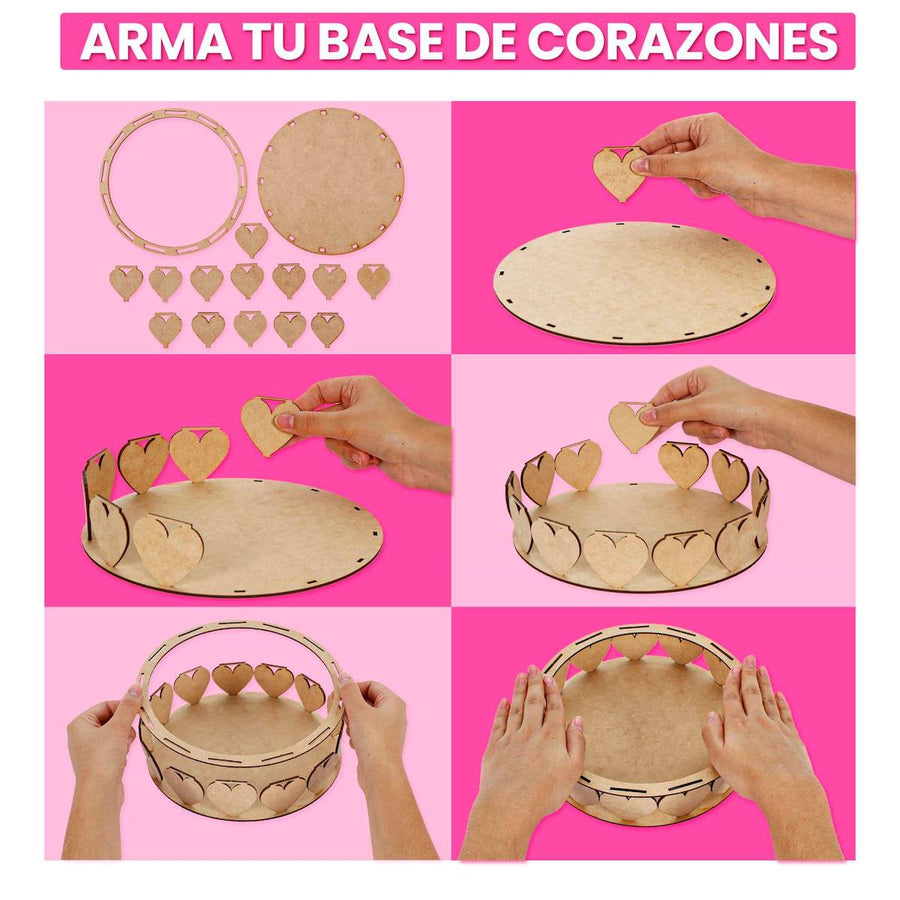 Art.6406 Base De Corazones Grande 5x22cm 1pz