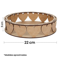 Art.6406 Base De Corazones Grande 5x22cm 1pz