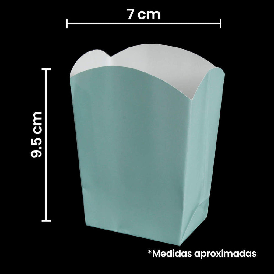 Art.6434 Cajita De Palomitas Colores Pastel 9.5x7x4.5cm 6pz