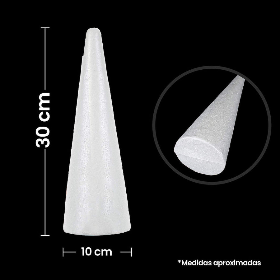 Art.6467 Cono De Unicel 30x10cm 1pz