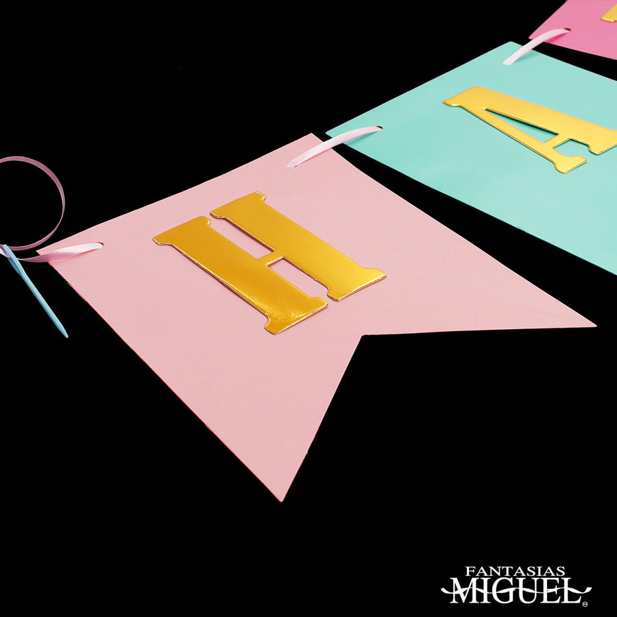Art.6511 Guía Happy Birthday 19cm    4m 1pz