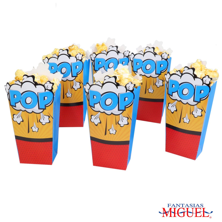 Art.6946 Caja Palomitas Comic 16x7x5cm 6pz