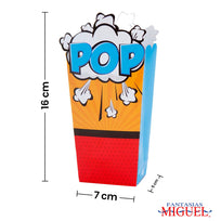 Art.6946 Caja Palomitas Comic 16x7x5cm 6pz