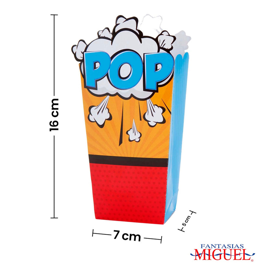 Art.6946 Caja Palomitas Comic 16x7x5cm 6pz