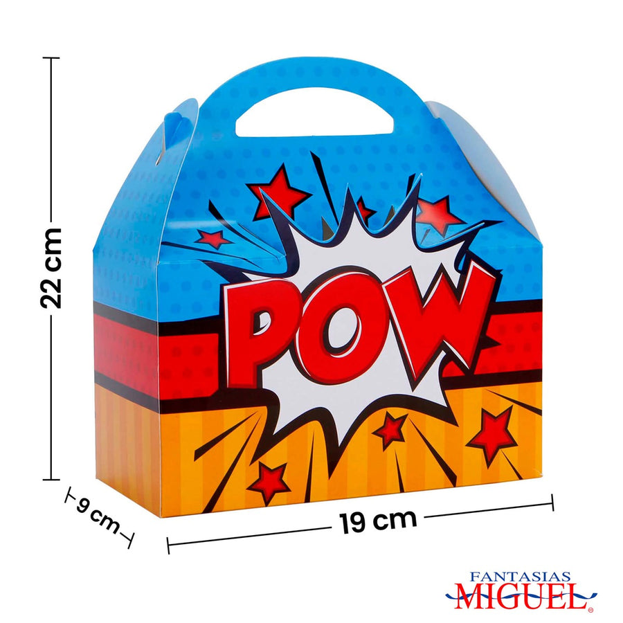 Art.6948 Lonchera Comic 21x19.5X9cm 2pz