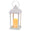 Fantasías Miguel Art.7002 Quinque Plástico Con Vela 30.5x14x14cm 1pz Blanco